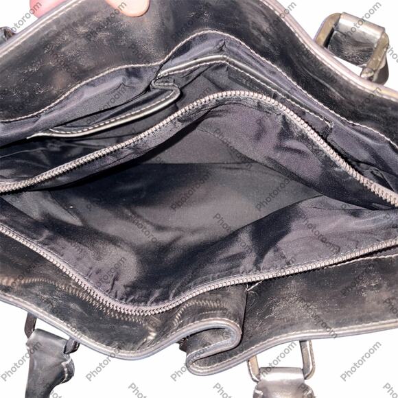 Burberry Gray/Metallic Nova Check Nylon & Patent Leather Easton Landscape Tote - Picture 6 of 14